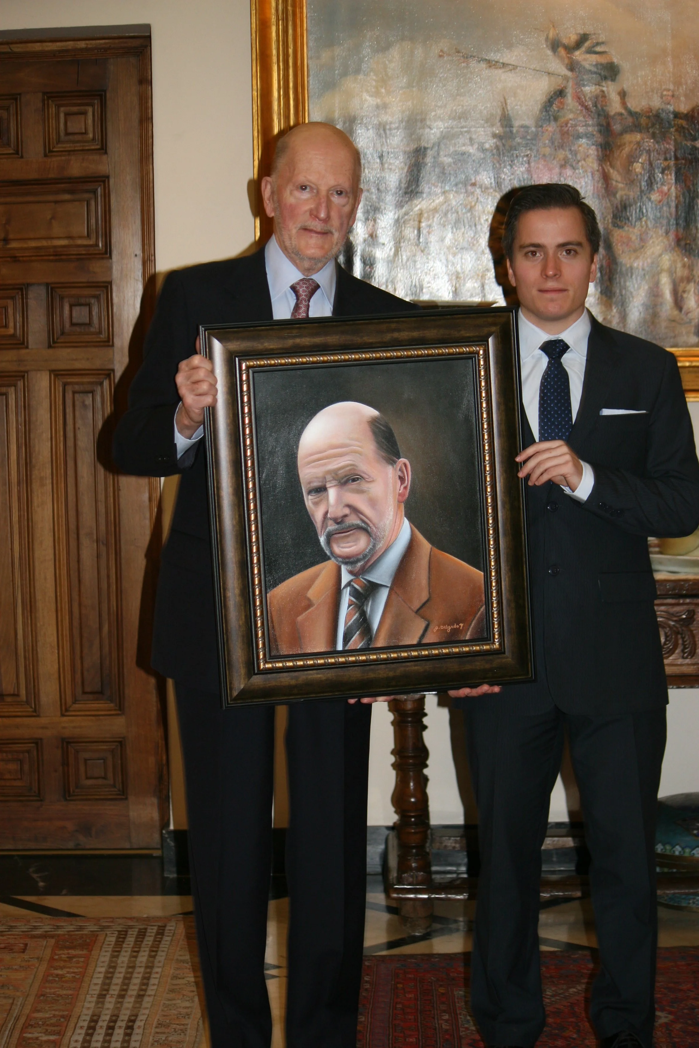 Portrait painting of H.M. King Simeon II of Bulgaria.