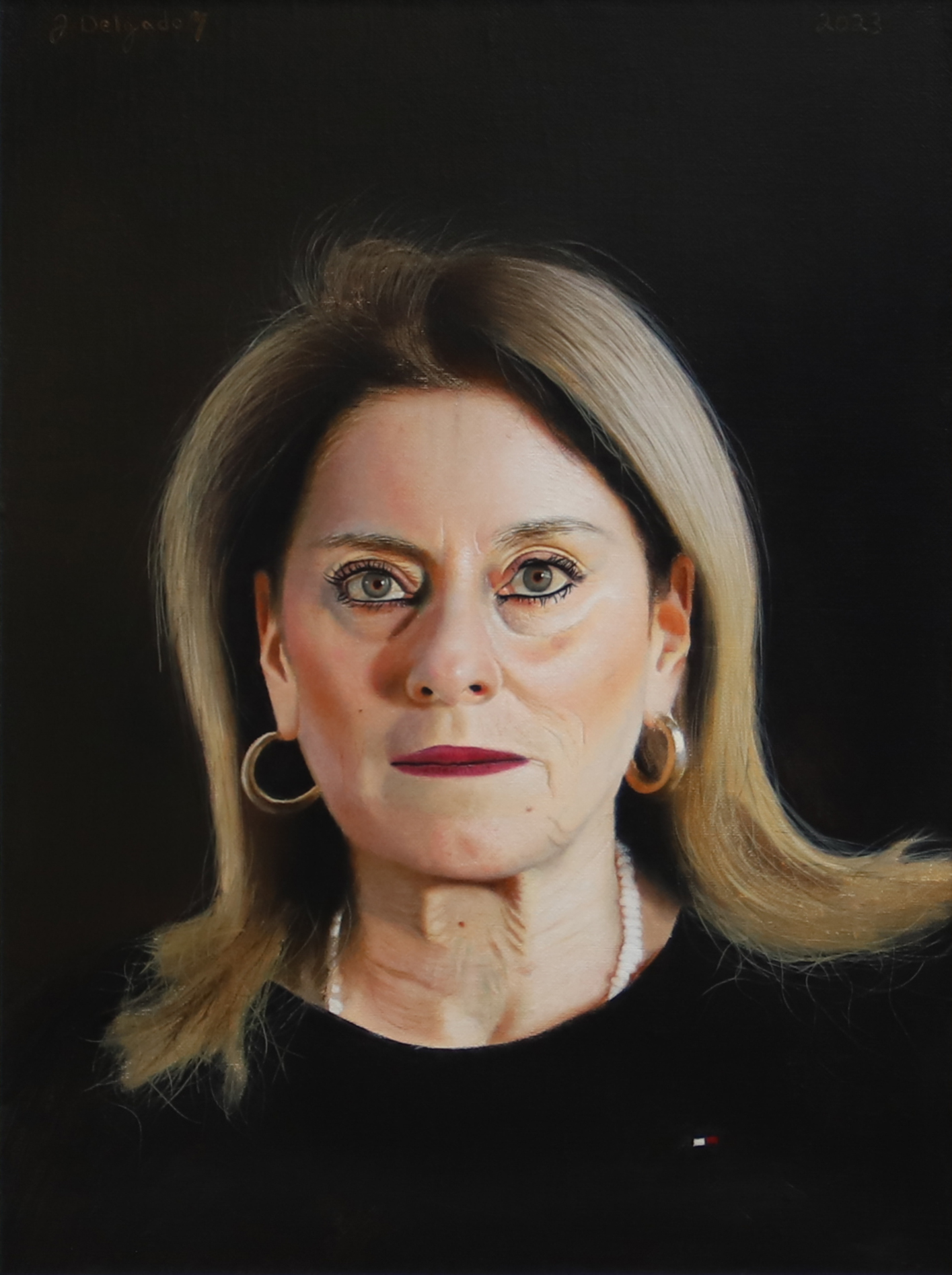 "Portrait of my Mother" - 2023. Oil on linen - 16 in (40 cm) x 12 in (30 cm)