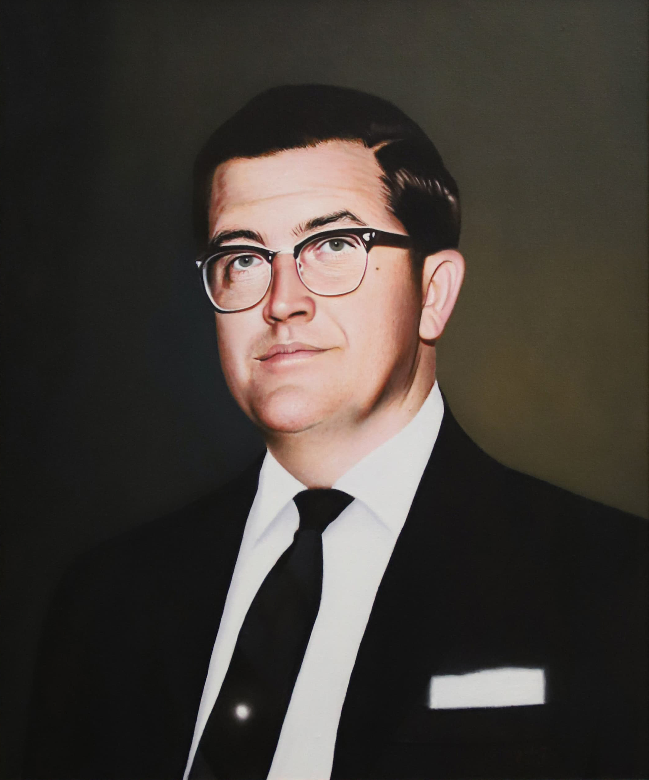 "Portrait of Xavier" - 2025. Oil on linen - 28 in (71cm) x 23 in (58cm).