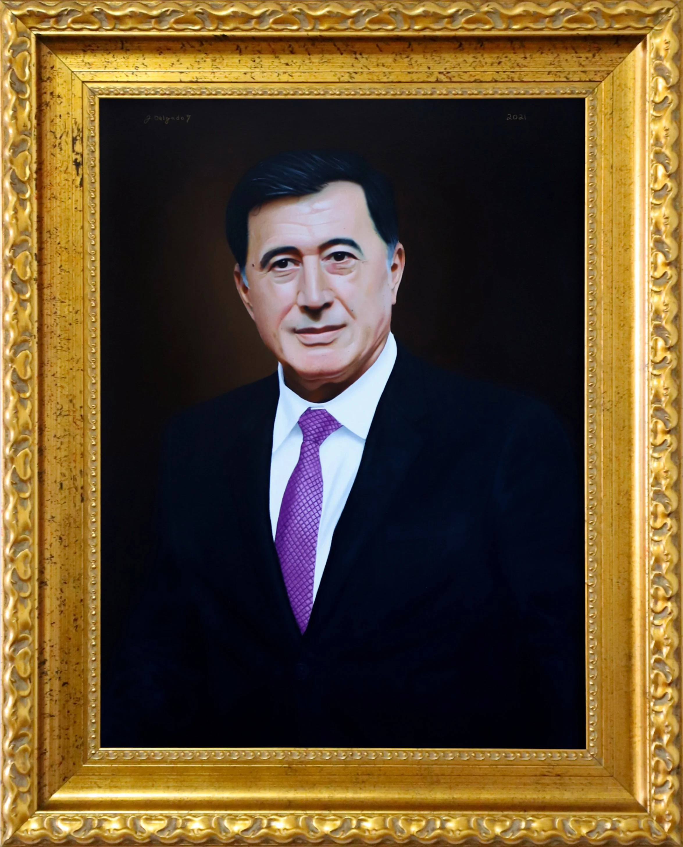 Portrait painting of H.E. Vladimir Norov, former Minister of Foreign Affairs of Uzbekistan (2006 - 2010), Secretary-General of the Shanghai Cooperation Organization (2019 - 2021), and currently serving as Deputy Minister of Foreign Affairs of Uzbekis
