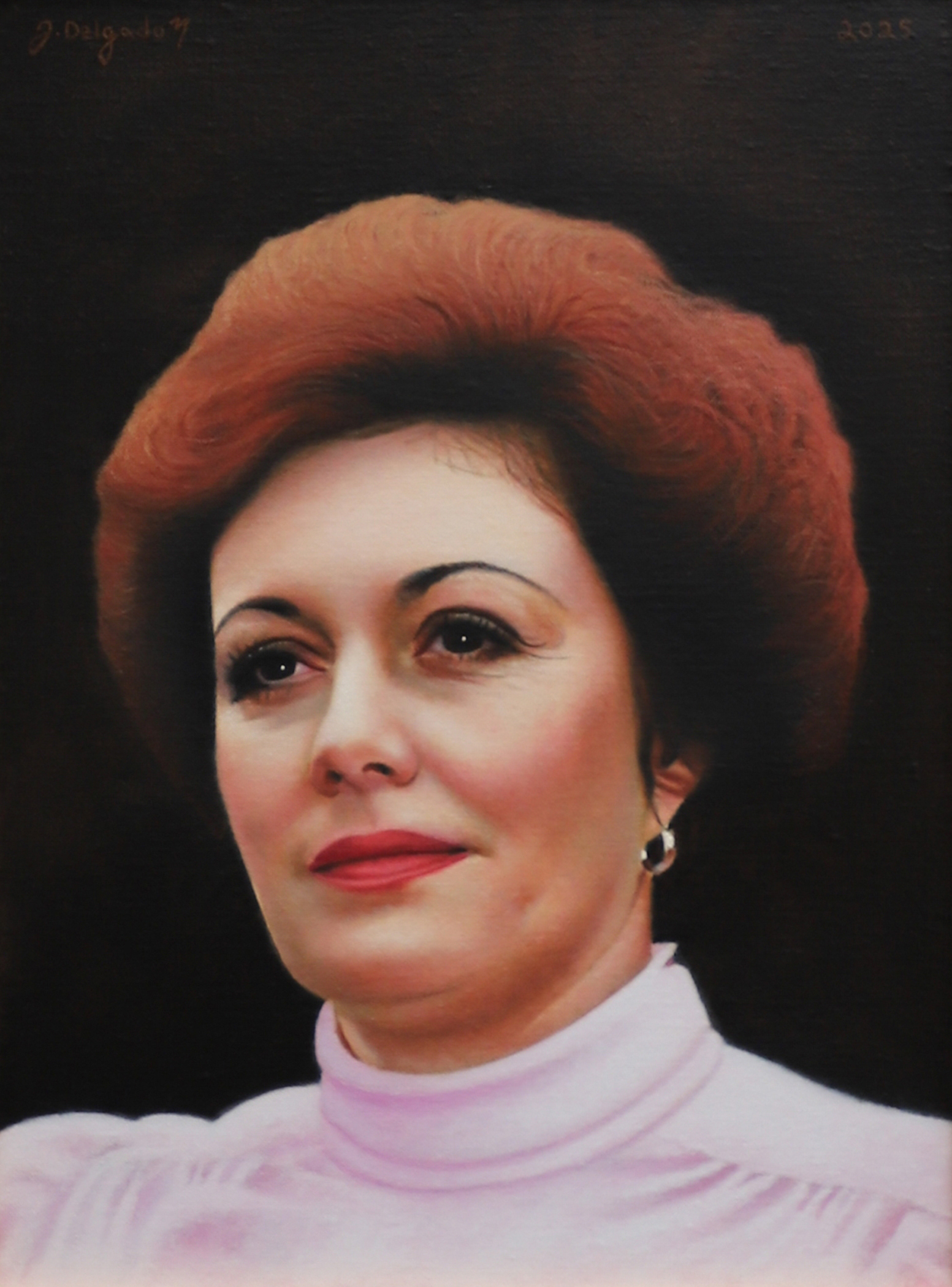 "Portrait of my Grandmother" - 2025. Oil on linen - 16 in (40 cm) x 12 in (30 cm)
