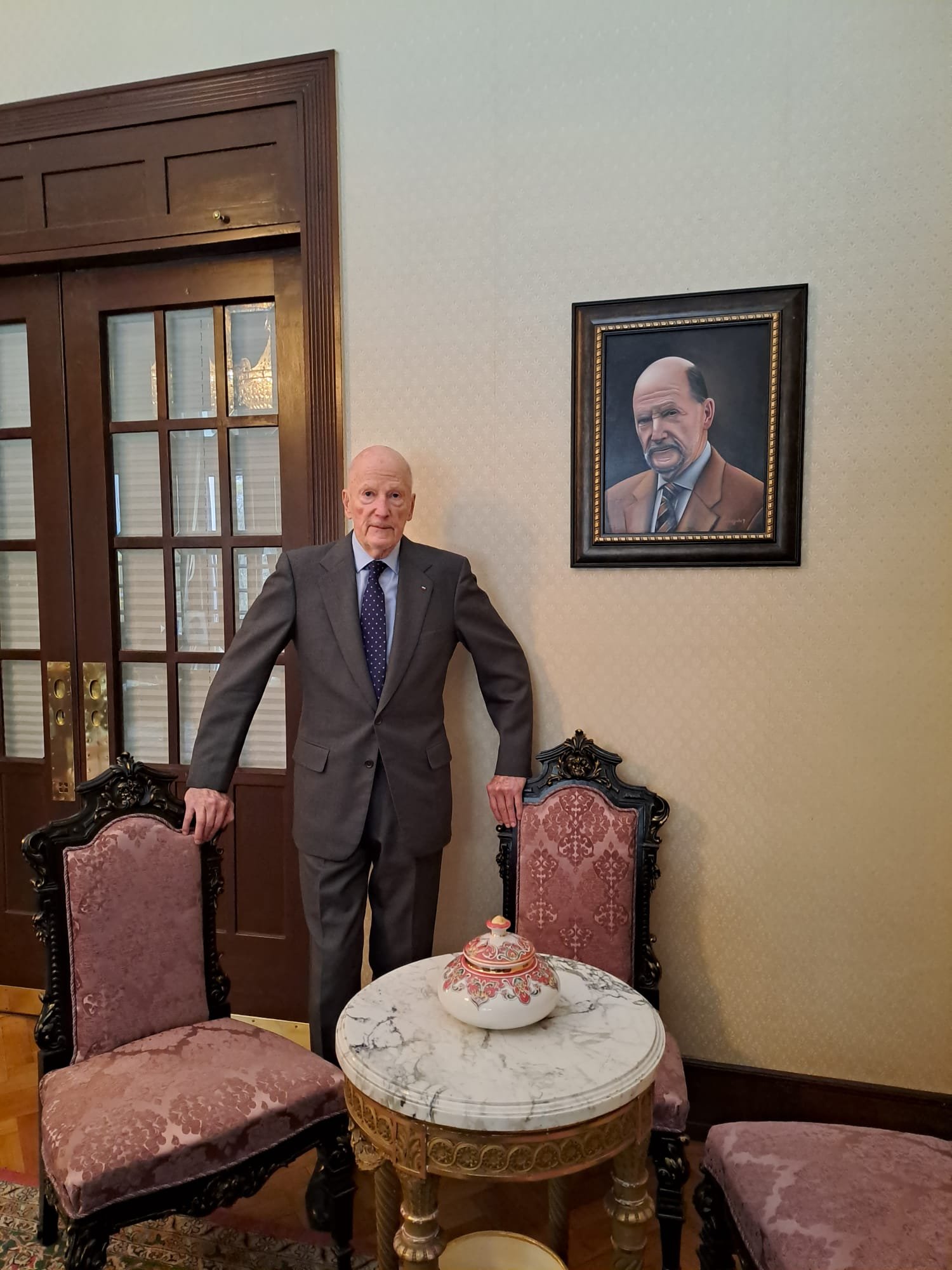 Portrait painting of H.M. King Simeon II of Bulgaria.