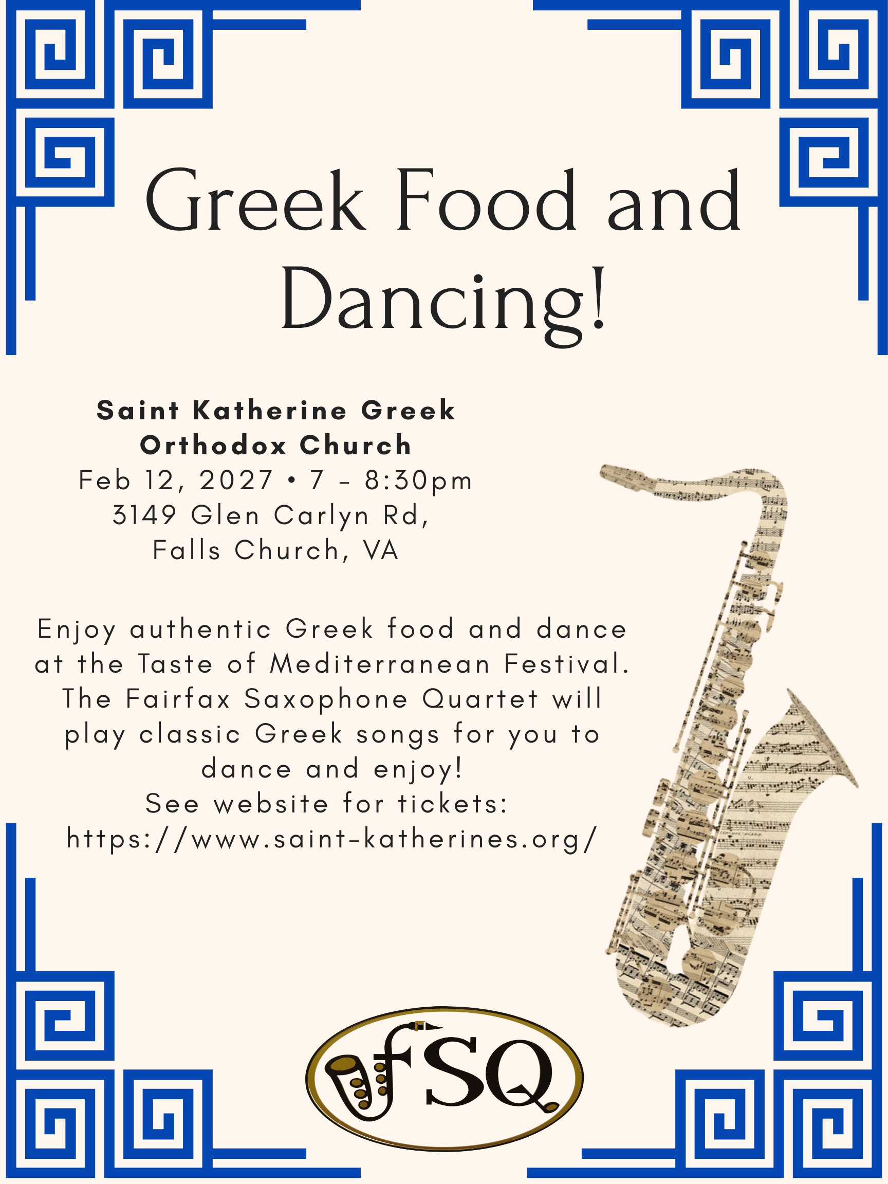 Fairfax Saxophone Quartet (Greek Festival)