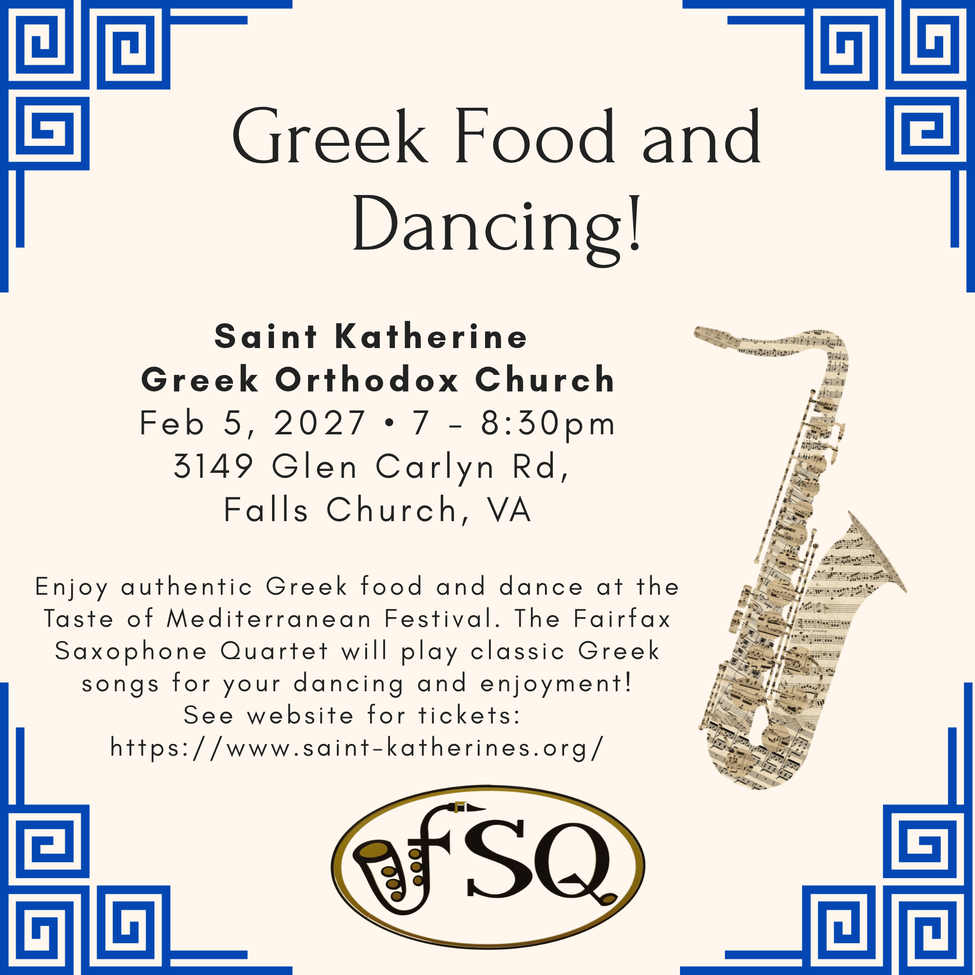 Fairfax Saxophone Quartet (Greek Festival)