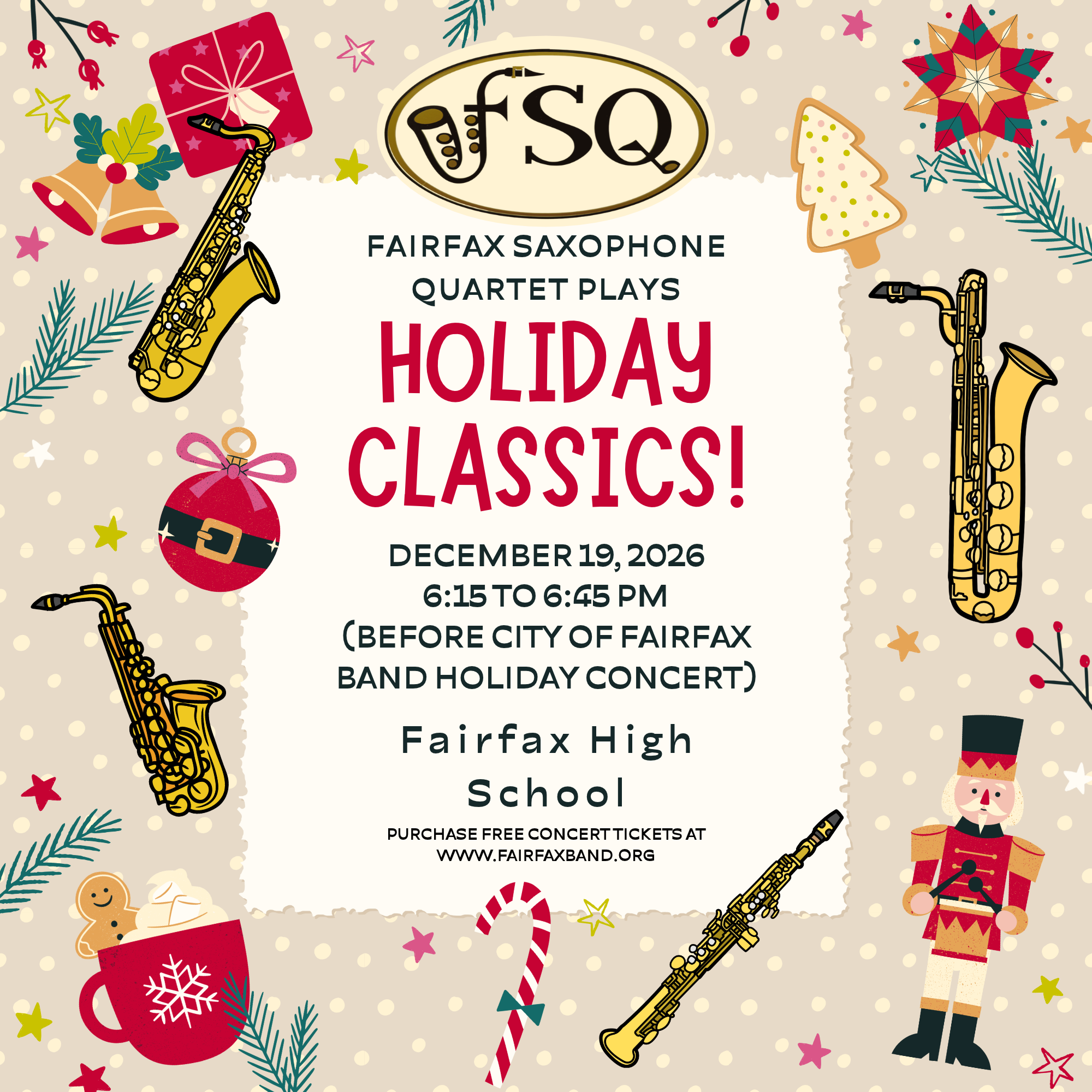 Pre-Concert Music (Fairfax Saxophone Quartet)