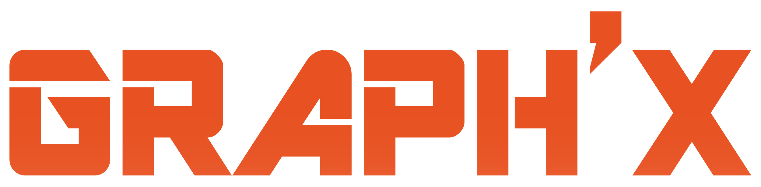 Logo Graph'X en police bold, de couleur orange