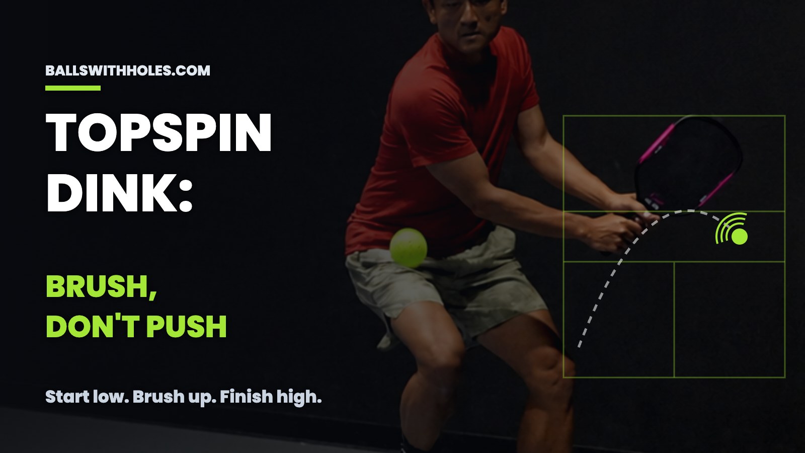 How to Hit a Topspin Dink in Pickleball (Brush, Don’t Push)