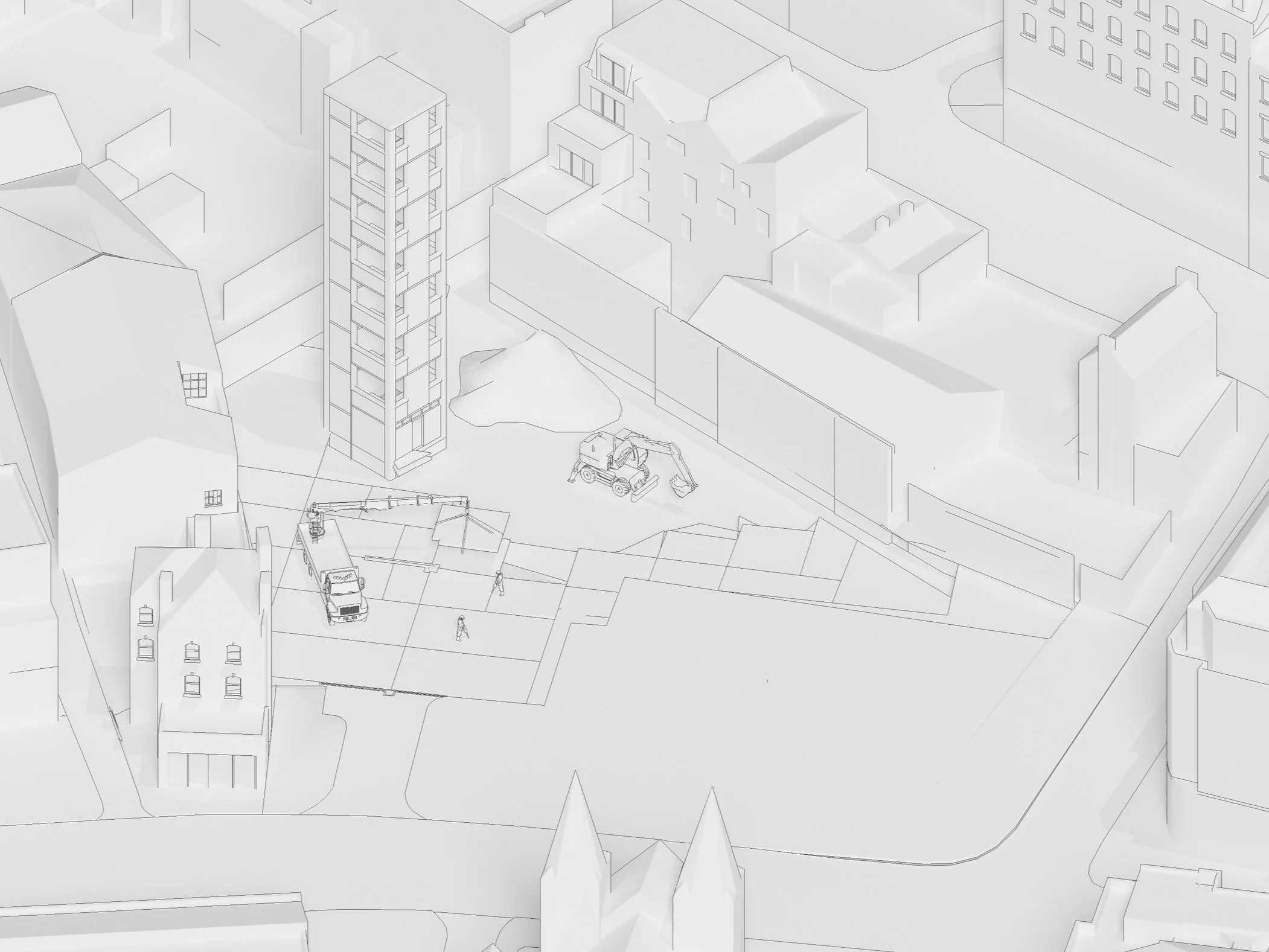 CONCRETE SLAB CUT AND REMOVED