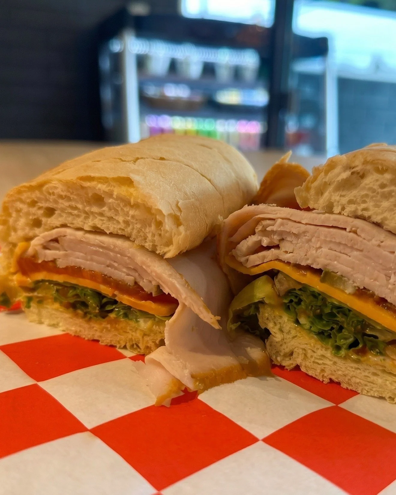 This week's sandwich special is the Spicy Dill Fried Turkey Sub! Made with smokey hot Colby jack cheese, kosher dill slices, chile pepper sauce, mayo, lettuce and tomato on a toasted sub roll. 

Bold, tangy, a little spicy&mdash;and seriously satisfy