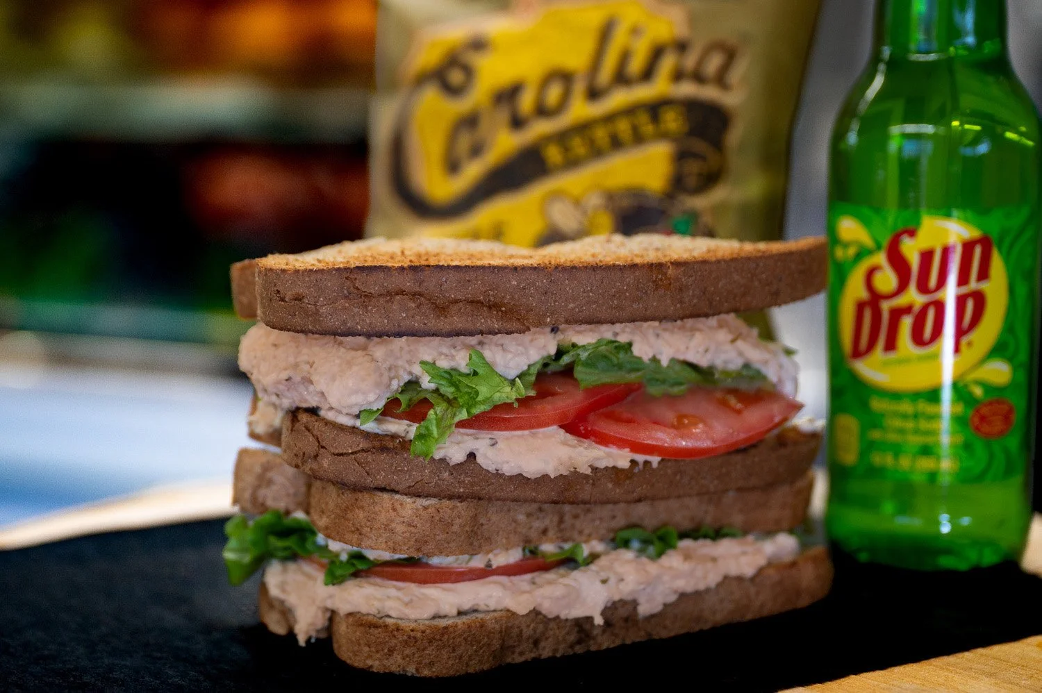 Tomorrow the we are featuring the spicy chicken salad sandwich! Our famous deli chicken salad with a small kick! The heat is not too overpowering, just enough to give your mouth a nice little tingle. While supplies last!
