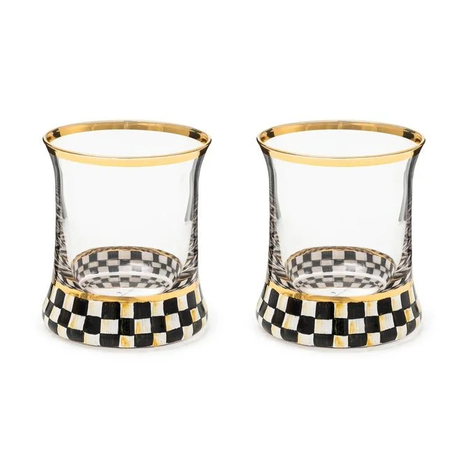 Courtly Check Tumbler Glass, Set Of 2