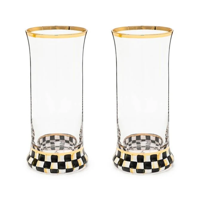 Courtly Check Highball Glass, Set Of 2
