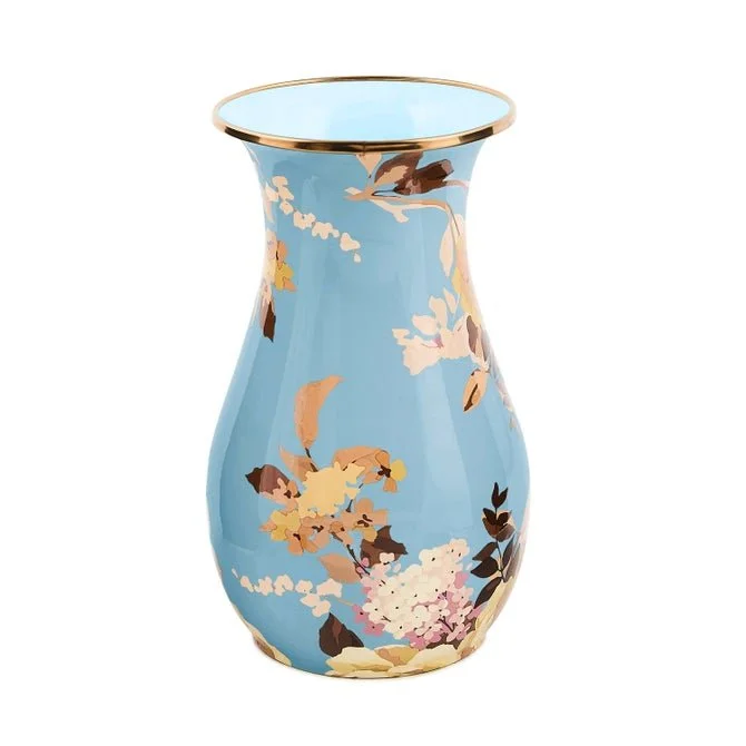 MacKenzie-Childs Wild Rose Slate Tall Vase