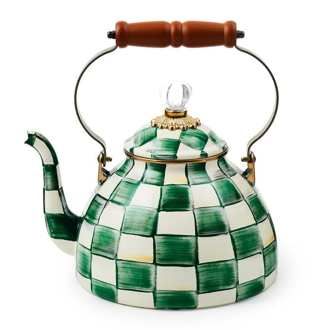Emerald Check Tea Kettle