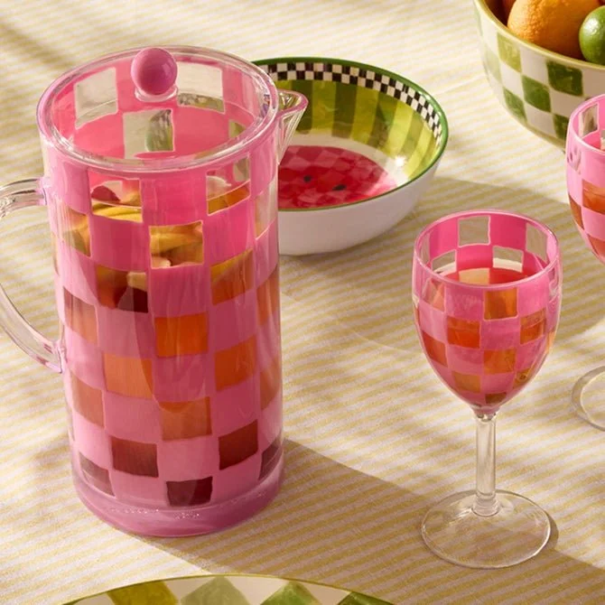 Pink Check Acrylic Pitcher 2.jpg