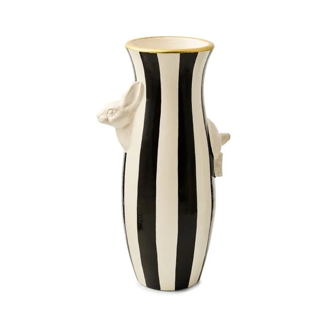 MacKenzie-Childs Courtly Rabbit Vase