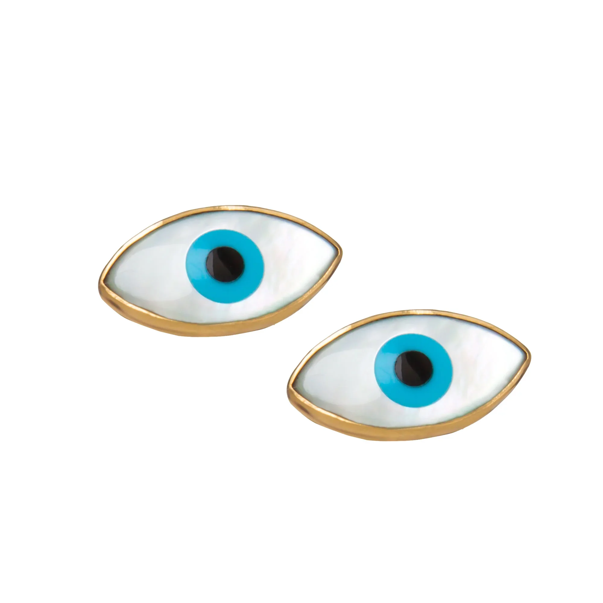 Alchemia Mother of Pearl Evil Eye Post Earrings