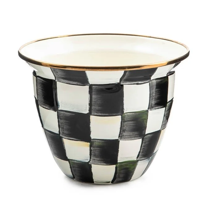 MacKenzie-Childs Courtly Check Large Flower Pot