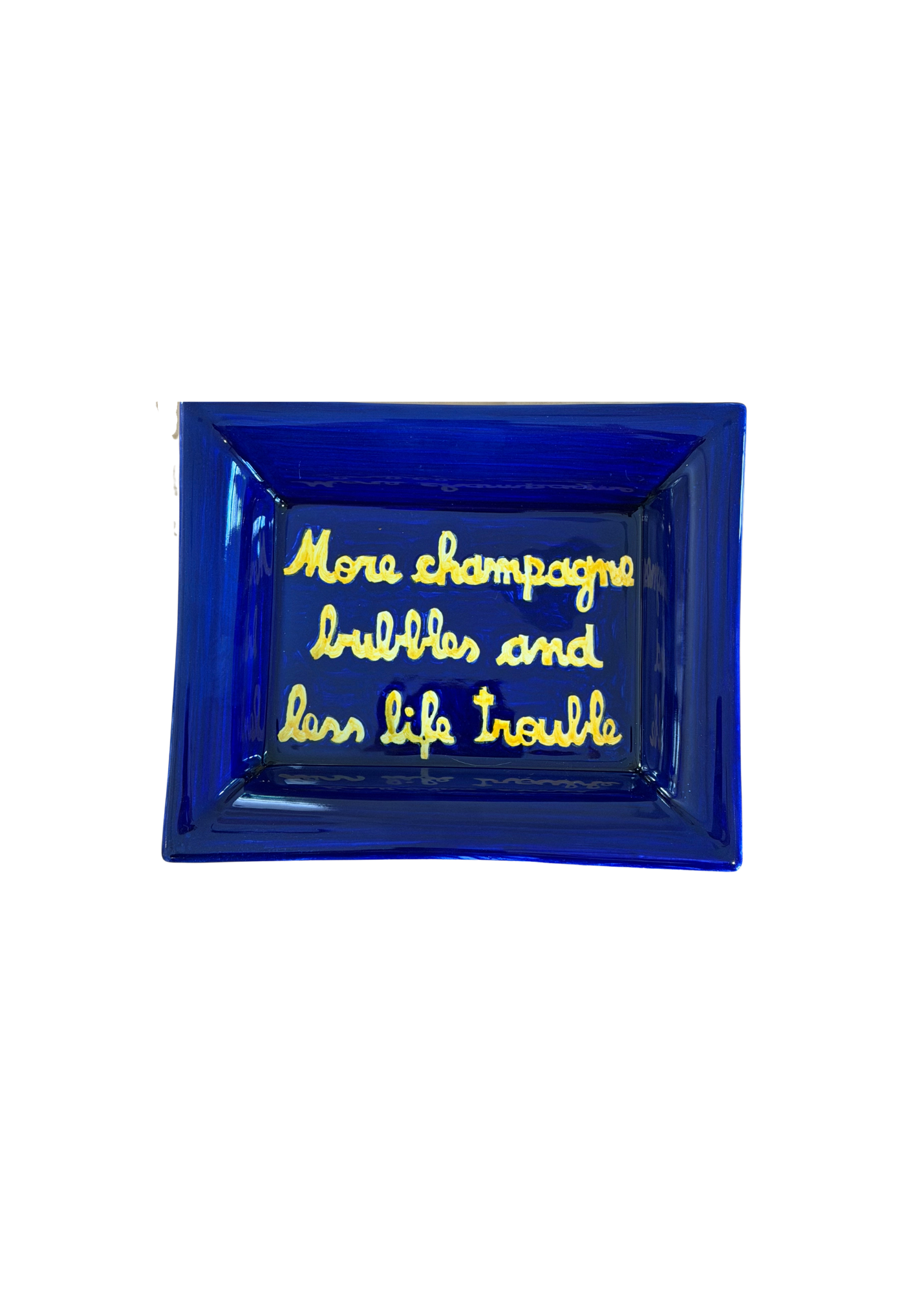 More Champagne Bubbles, Less Life Troubles Ceramic Ashtray