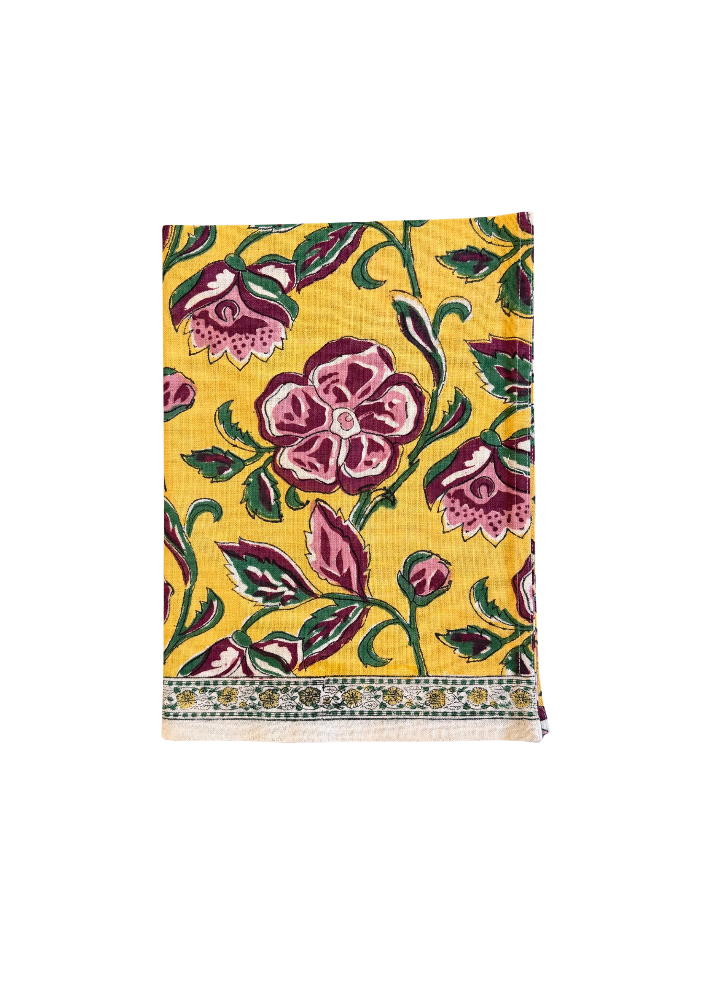Framboise Block Print Kitchen Towel
