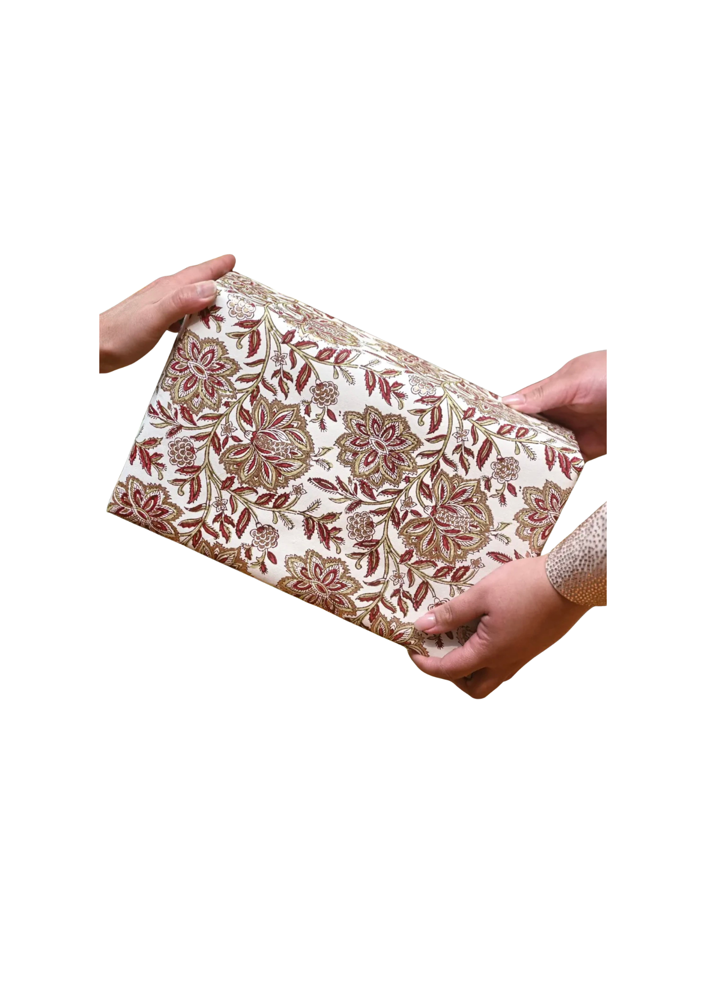 Dahlia Block Printed Wrapping Paper Sheets