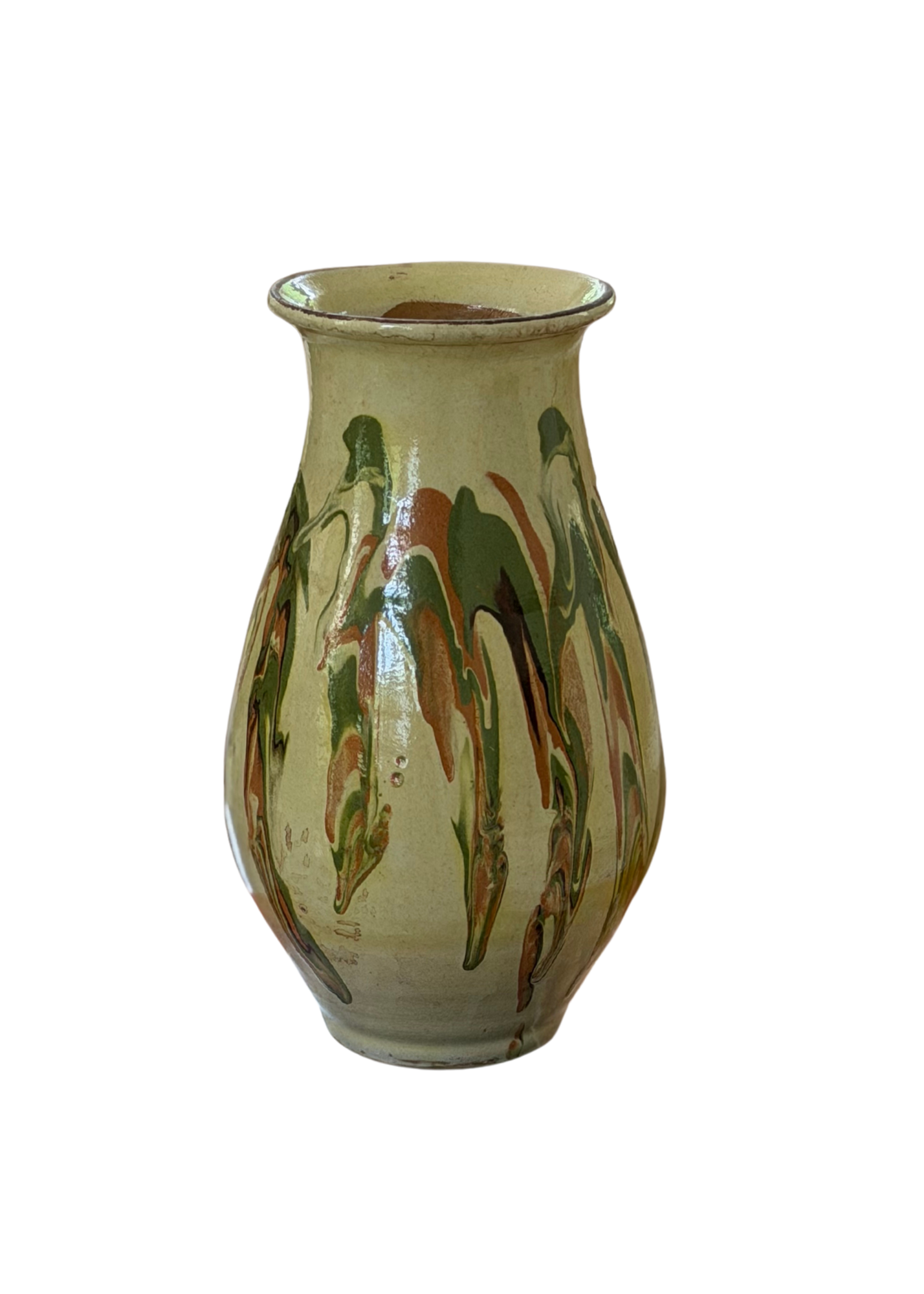 Cream Drip Glaze Vase