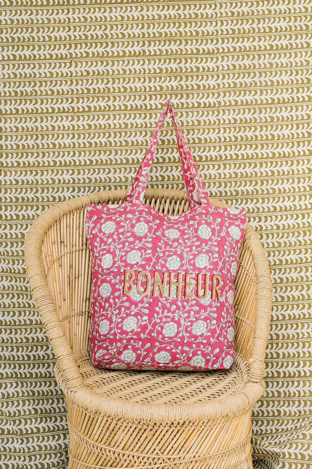 Pink Bonheur Cloth Tote