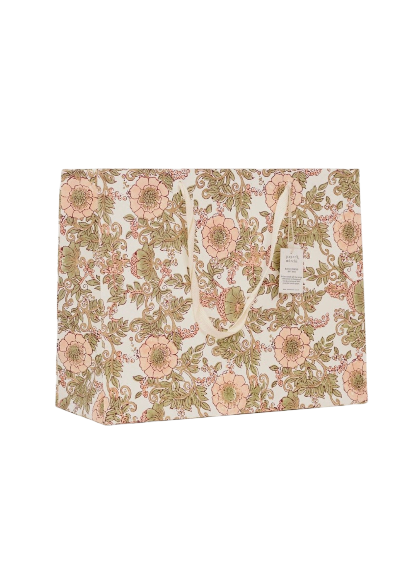 Wild Roses Terracotta Large Gift Bag