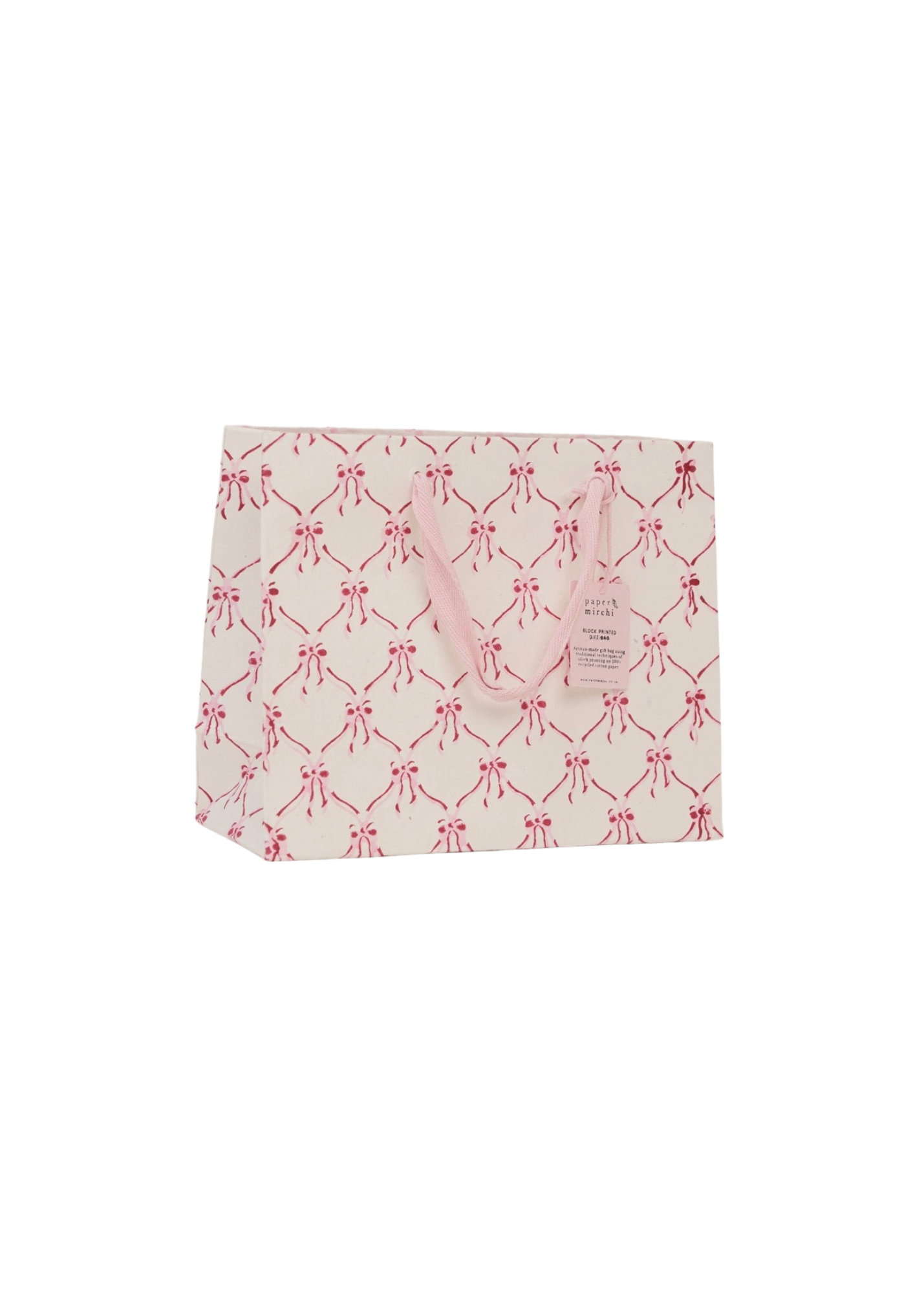 Bows Pink Sorbet Medium Gift Bag