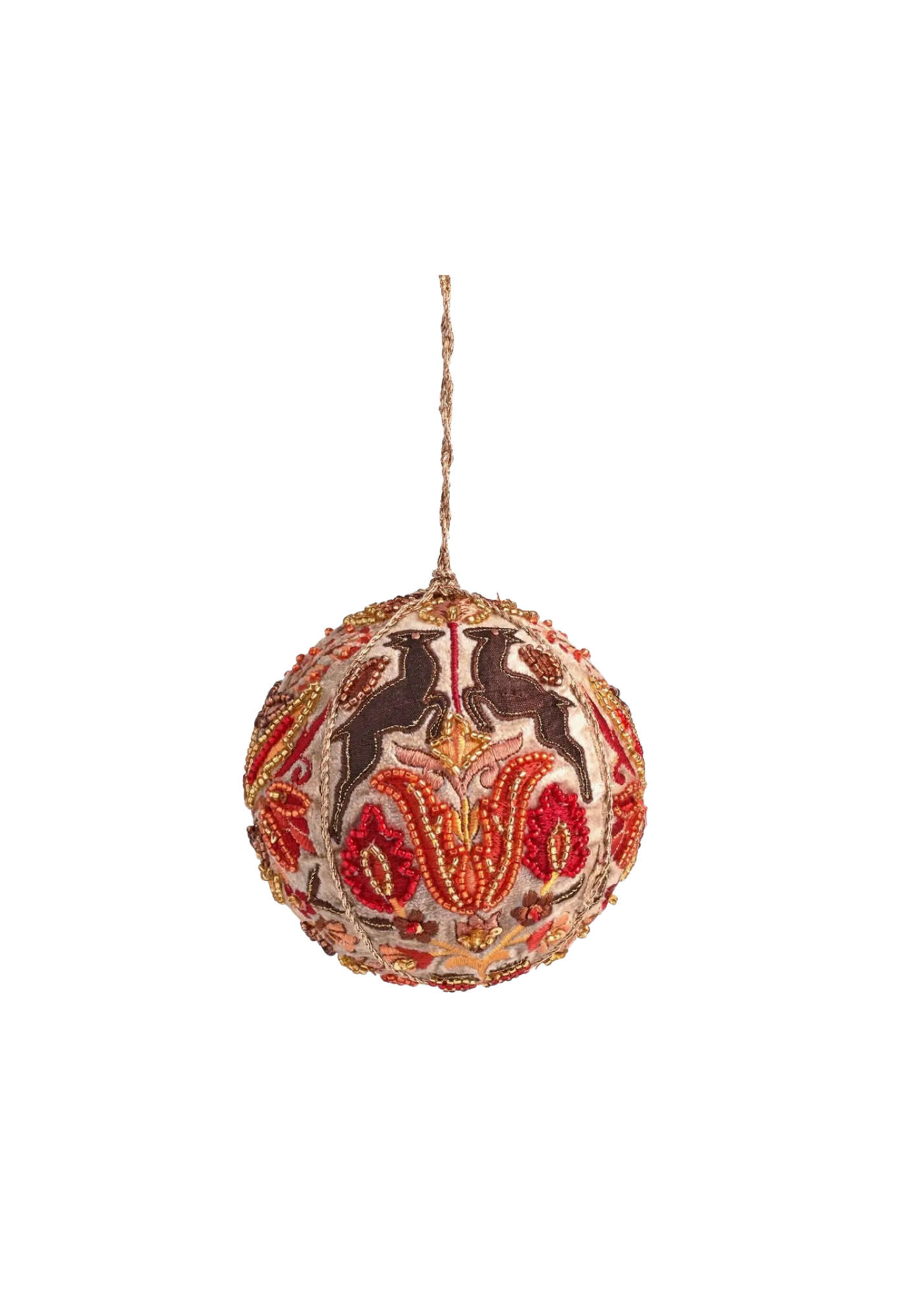 Royal Reindeer Beaded Ornament
