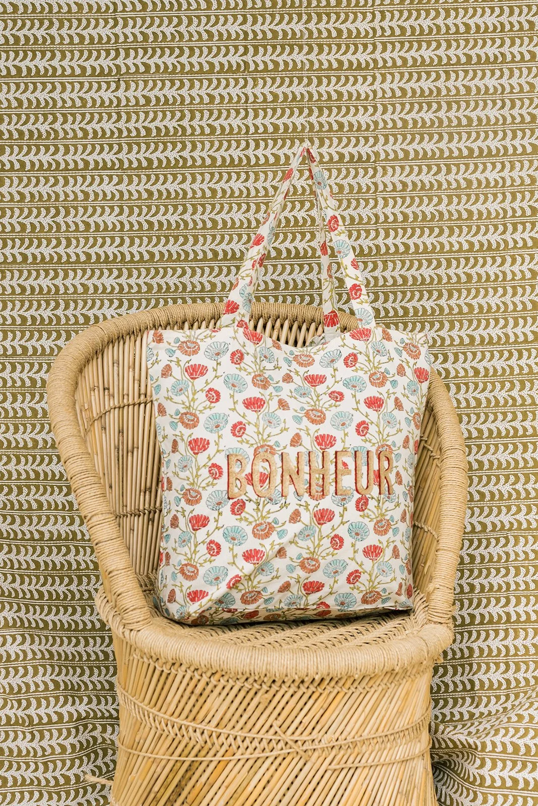 Cream Bonheur Cloth Tote