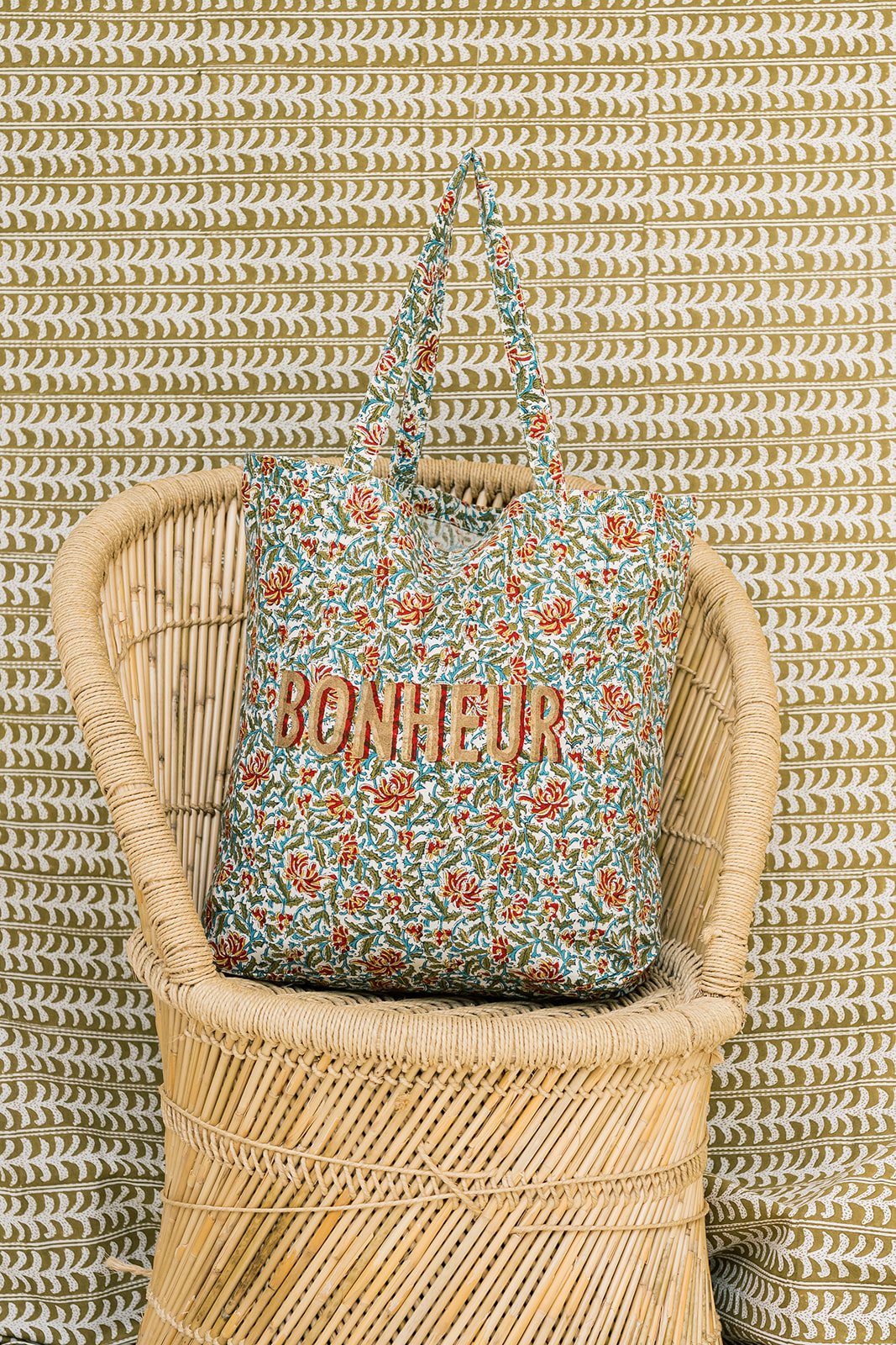 Green Bonheur Cloth Tote