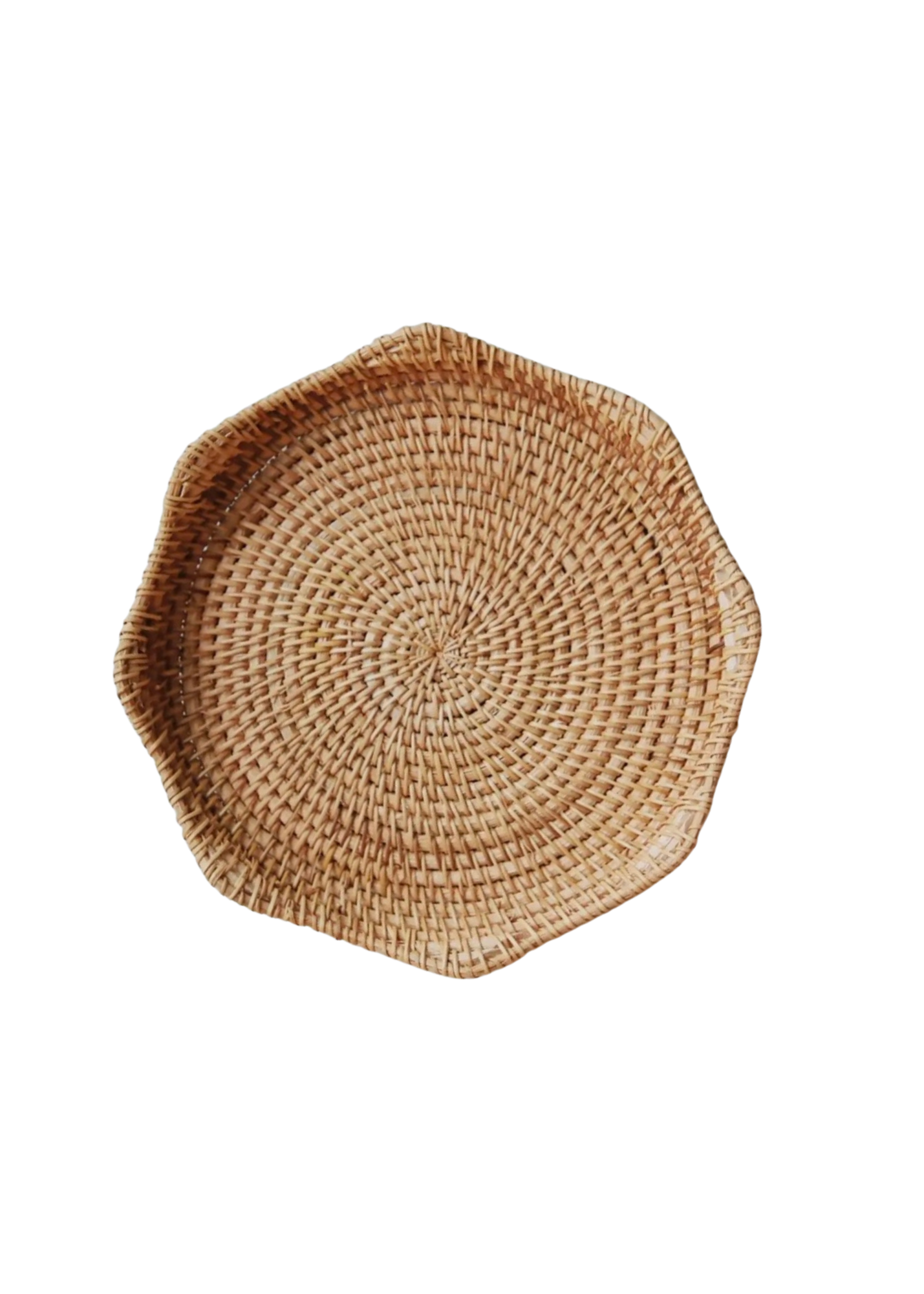 Woven Rattan Round Tray