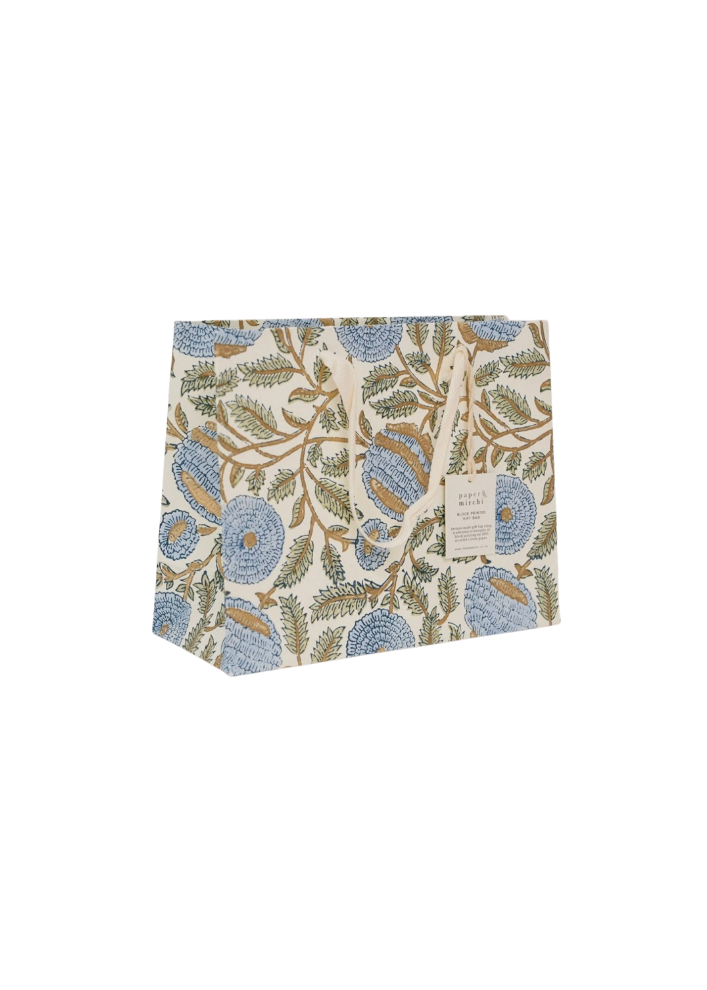 Marigold Glitz Blue Stone Medium Gift Bag