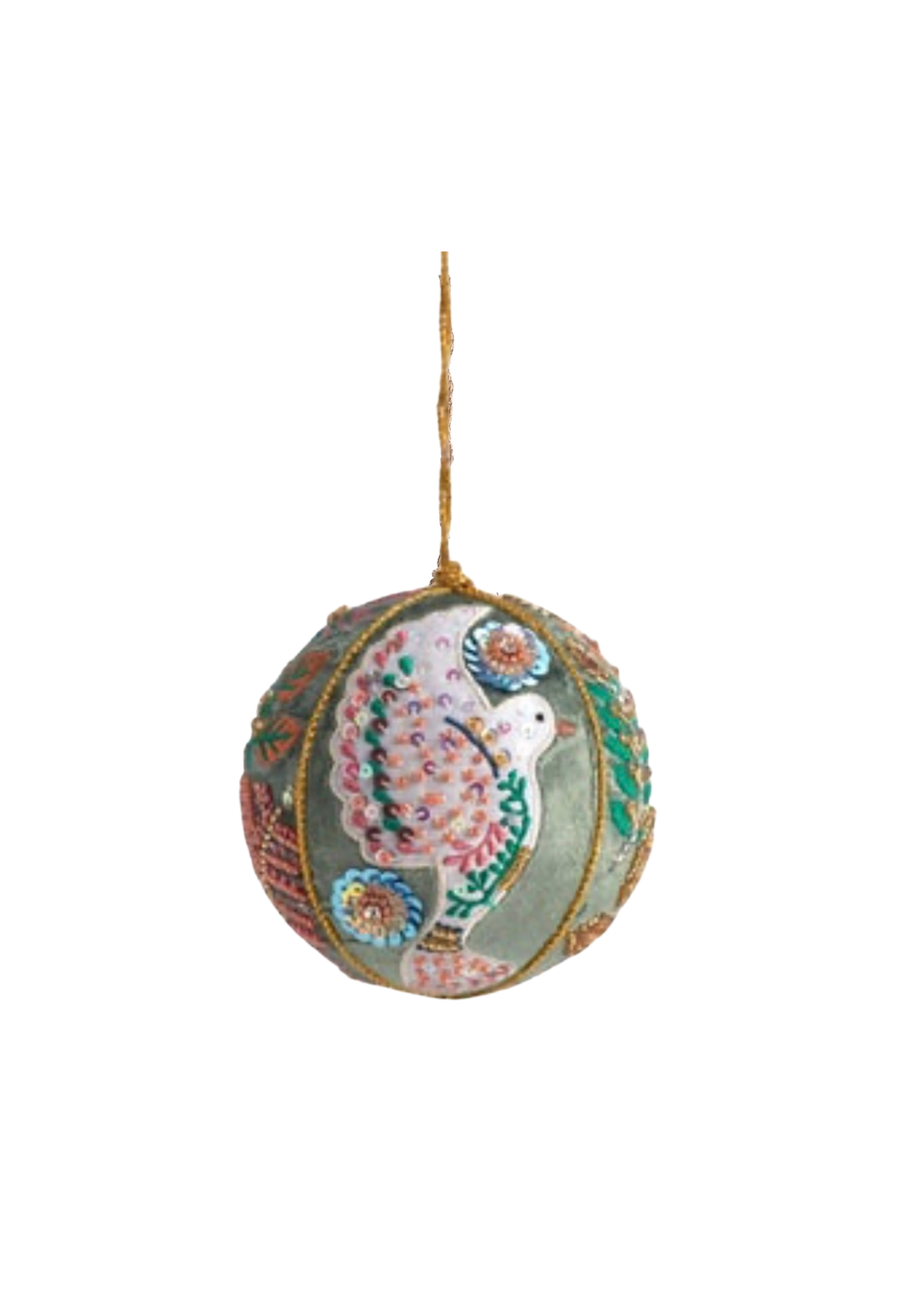 Royal Bird Beaded Ornament