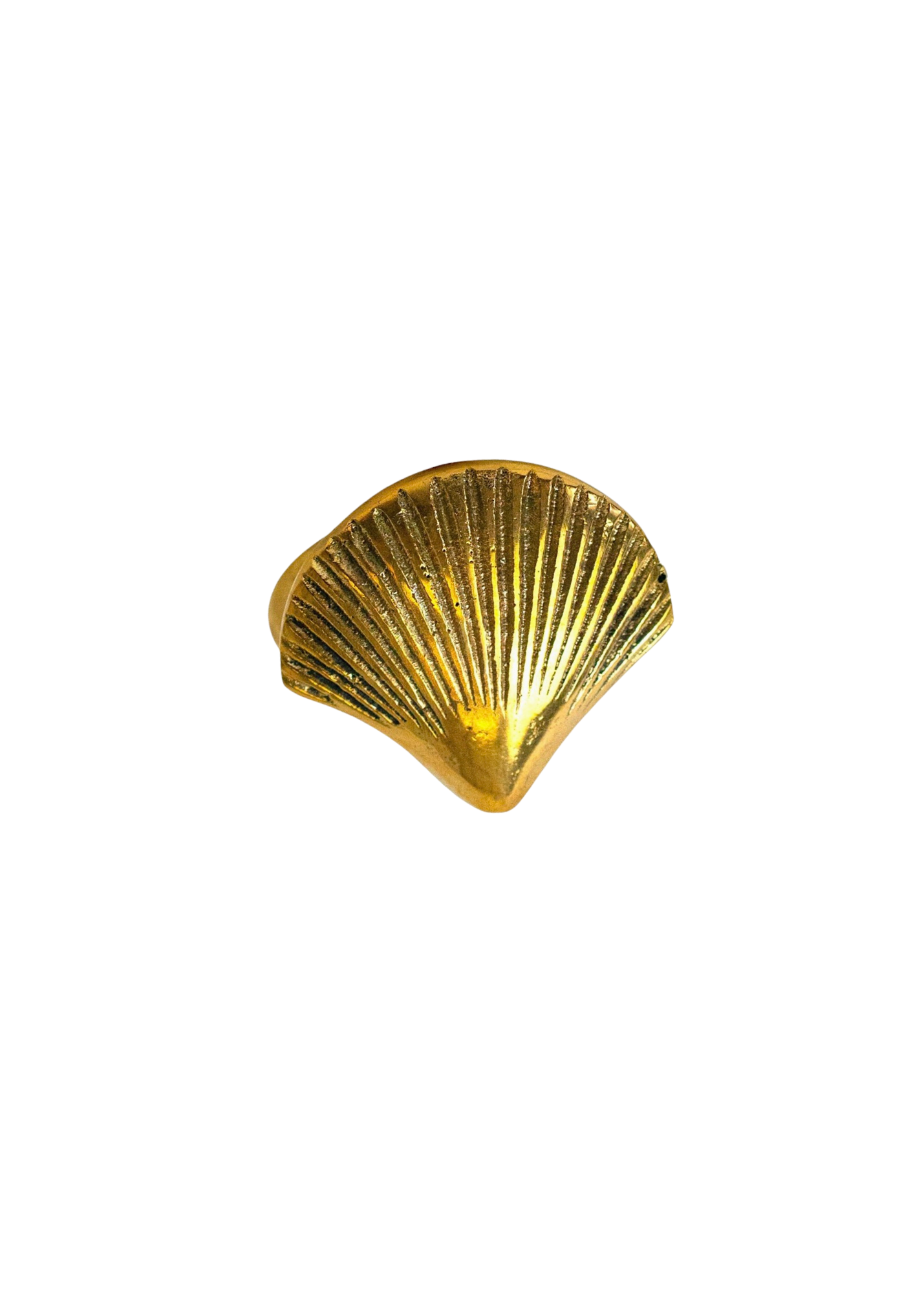 Shell Motif Brass Napkin Rings
