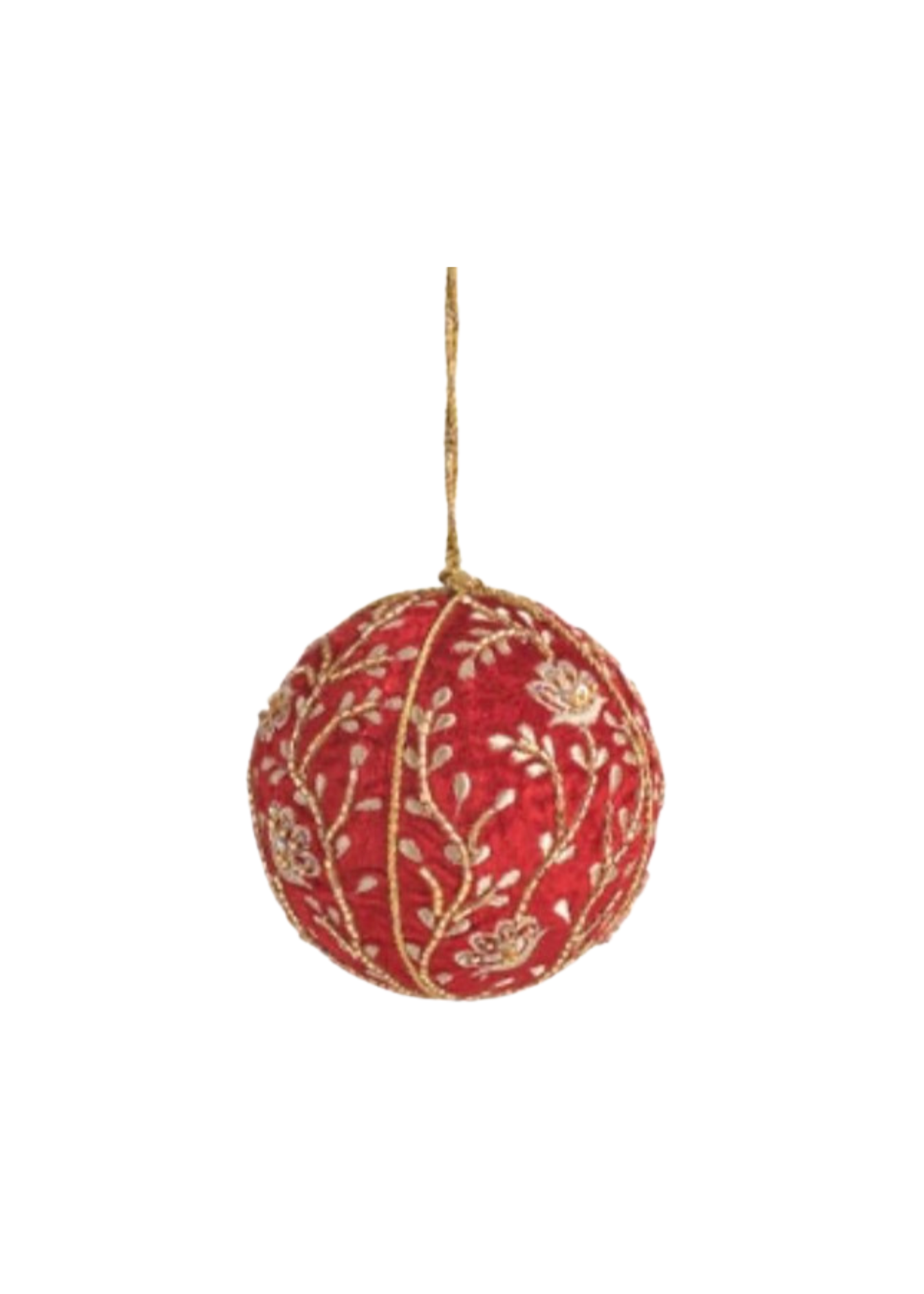 Royal Red Beaded Ornament