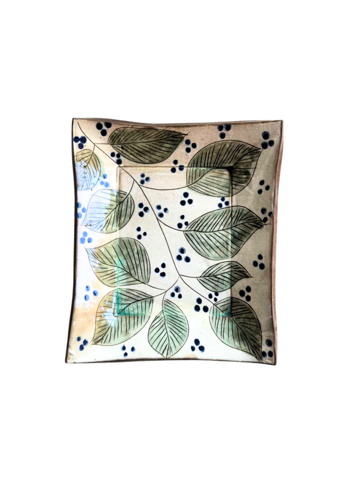 Botanical Leaf Ceramic Platter