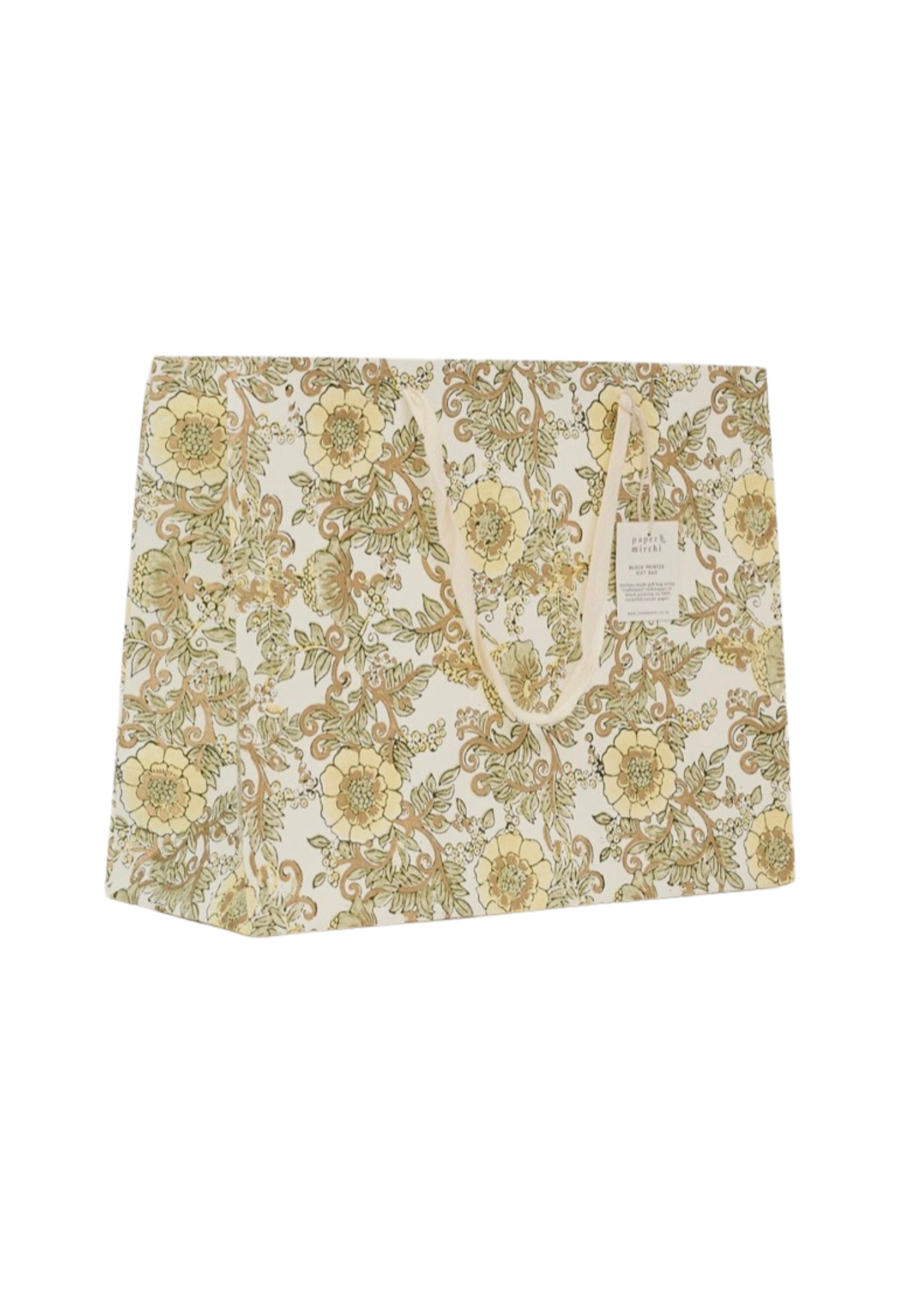 Wild Roses Buttercream Large Gift Bag