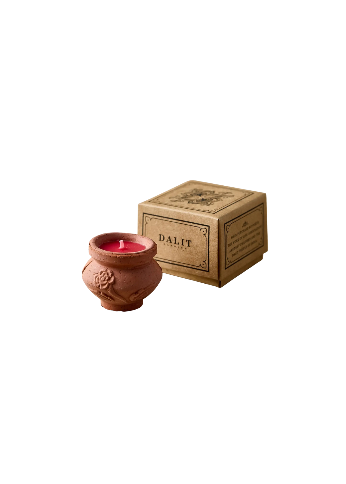 Rose Diya Terracotta Candle