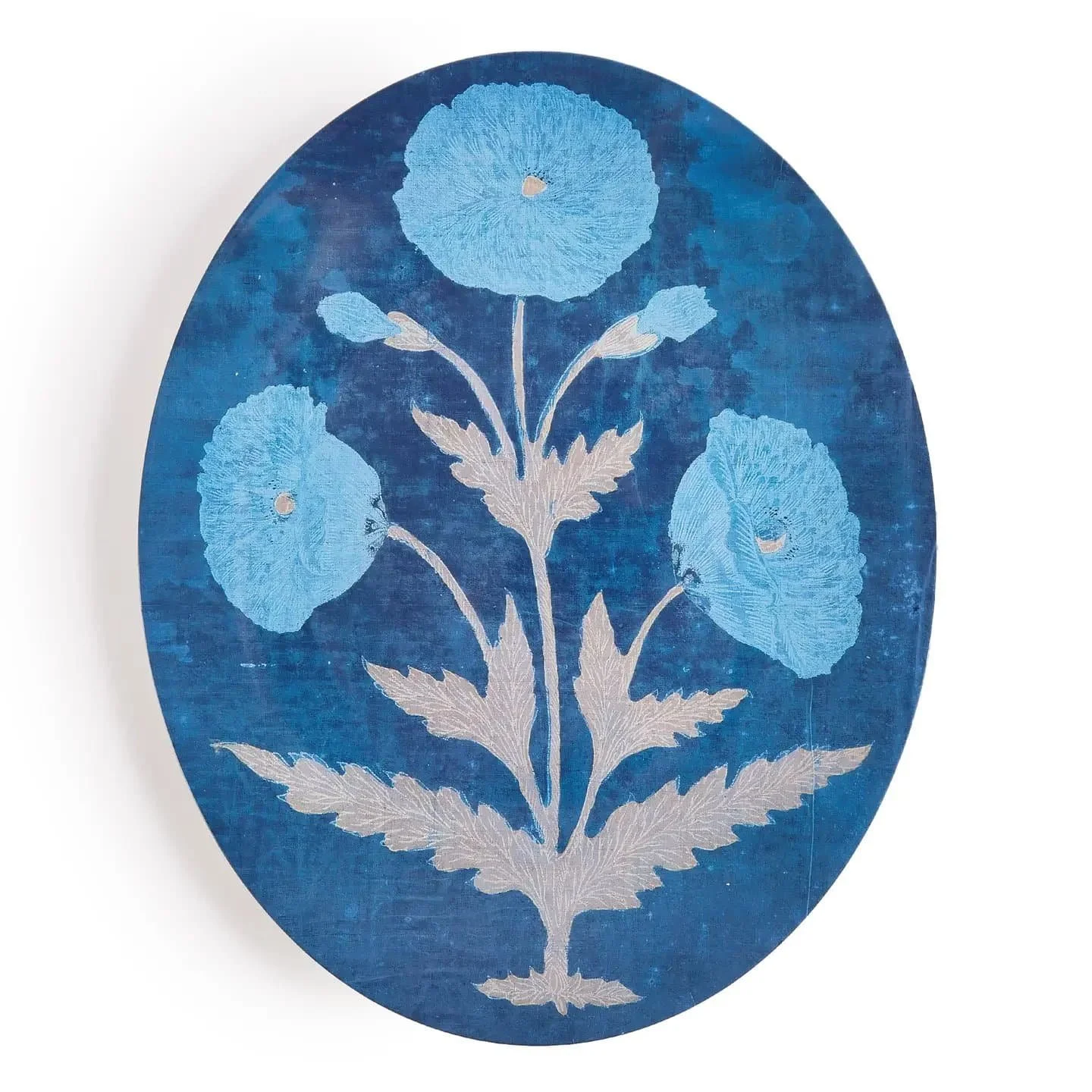 Poppy Blue Oval Serving Platter