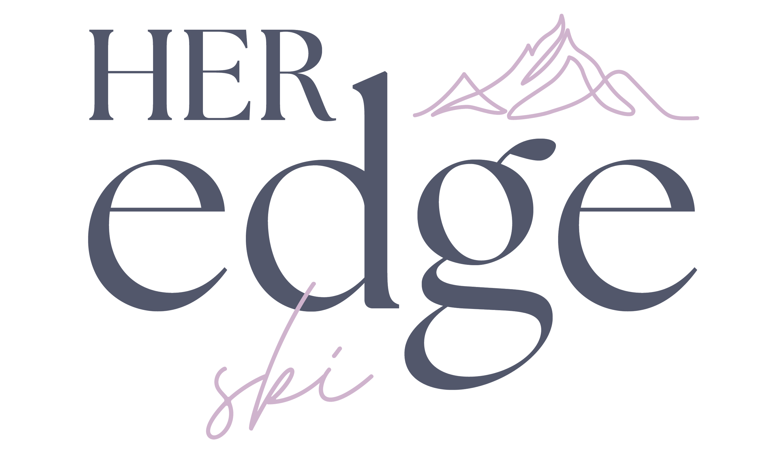 Text reading 'Hiker edie des' with a mountain and trail design above the text.