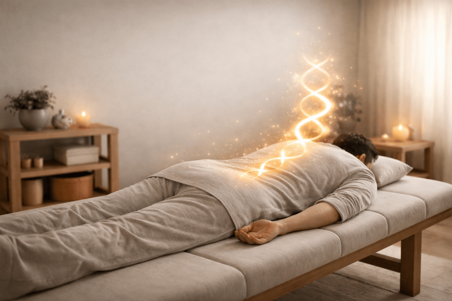Gentle kundalini activation and energy healing session in Thanet, Kent promoting clarity, balance, and self-awareness.