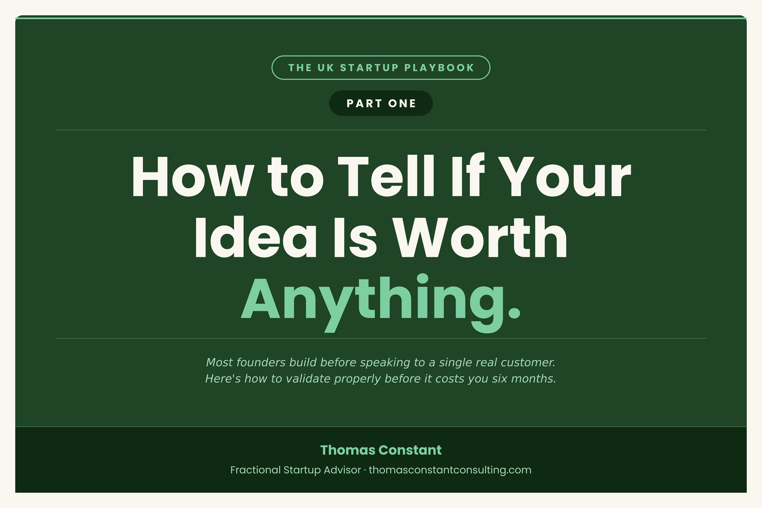 How to Tell If Your Idea Is Worth Anything