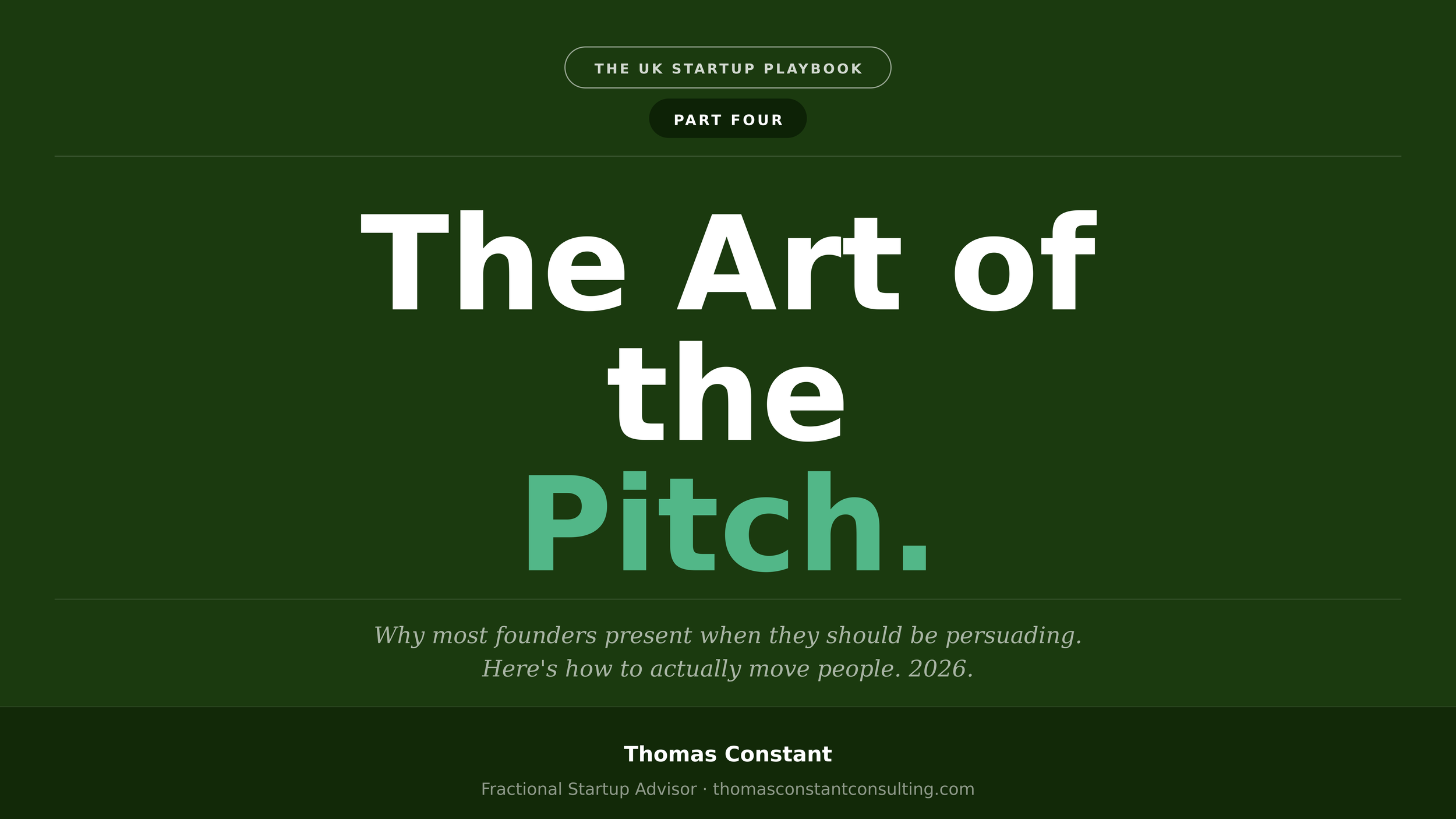 The Art of the Pitch