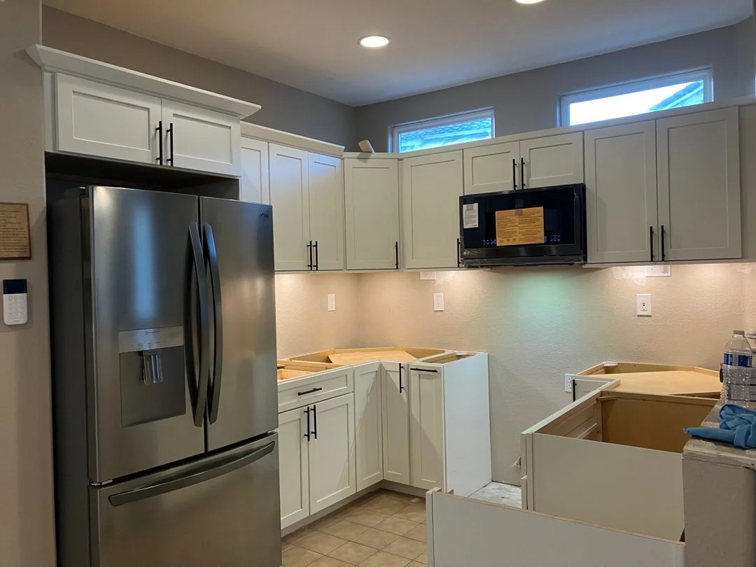 cabinets and new appliances installed by HUGE Handyman in San Diego home