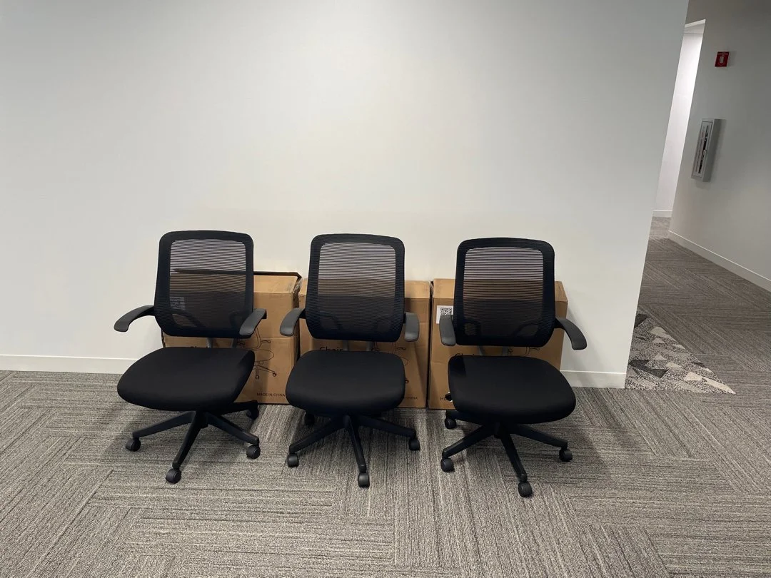 office chairs assembled by HUGE Handyman for San Diego office