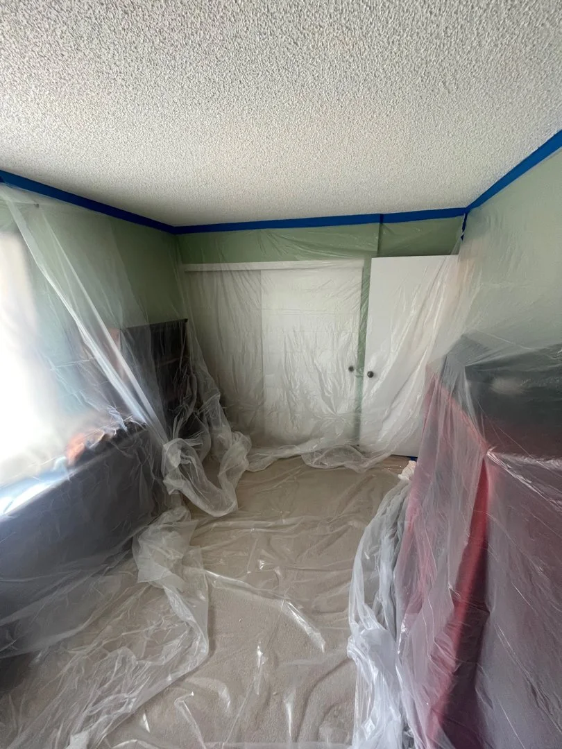 popcorn ceiling prep by HUGE Handyman in San Diego