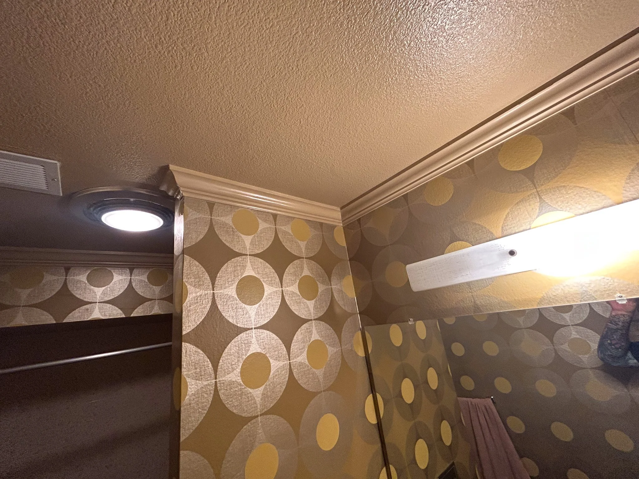 crown molding installed by HUGE Handyman in San Diego Bathroom
