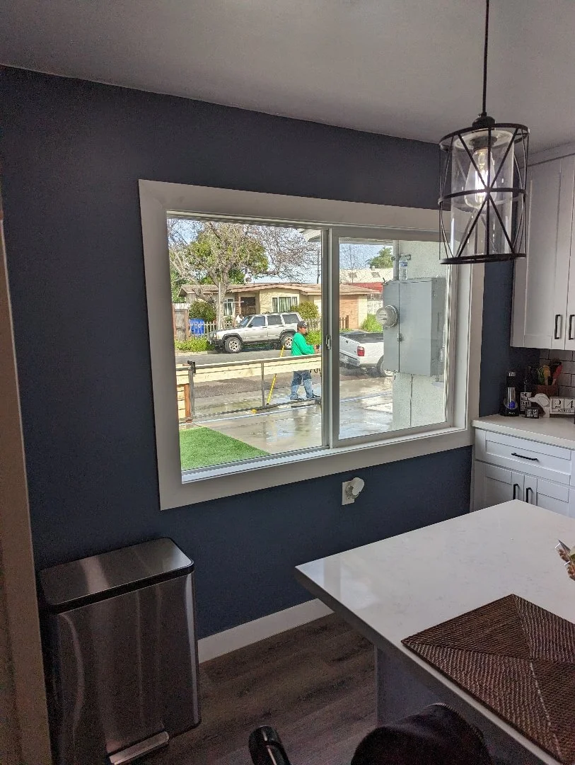 New window trim installed and finished by HUGE Handyman in San Diego